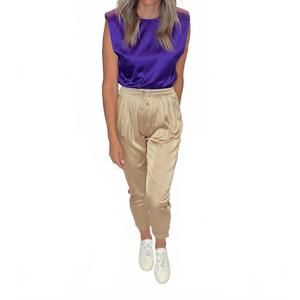 NEW GLAM high class string, jogger pants in gold